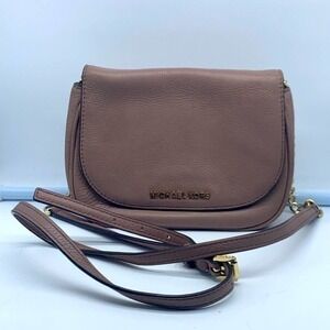 MICHAEL MICHAEL KORS leather taupe crossbody mini bag